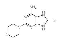 6-amino-2-morpholin-4-yl-7,9-dihydropurine-8-thione结构式