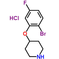 4-(2-bromo-5-fluorophenoxy)piperidine hydrochloride Structure