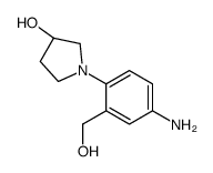 (3R)-1-[4-amino-2-(hydroxymethyl)phenyl]pyrrolidin-3-ol结构式