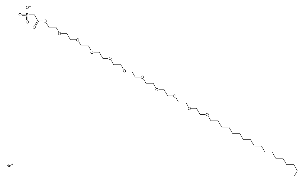 sodium 2-[(3,6,9,12,15,18,21,24,27,30-decaoxaoctatetracont-39-enyl)oxy]-2-oxoethane-1-sulphonate结构式