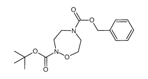 5-benzyl 2-(tert-butyl) 1,2,5-oxadiazepane-2,5-dicarboxylate结构式