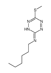 N-hexyl-6-methylsulfanyl-1,2,4,5-tetrazin-3-amine结构式