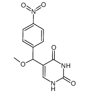 5-[methoxy-(4-nitro-phenyl)-methyl]-1H-pyrimidine-2,4-dione Structure