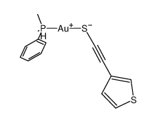 [Au(3-C4H3S-CC-S)(PPhMe2)] Structure