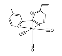 (4-methyl-4'-vinyl-2,2'-bipyridine)Re(CO)3Cl结构式