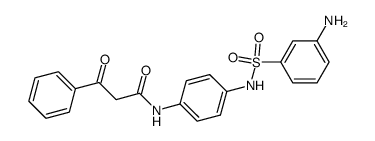 Benzoylessigsaeure-<4-(3-amino-benzol-sulfonylamino)-anilid>结构式