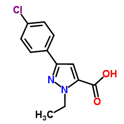 3-(4-Chlorophenyl)-1-ethyl-1H-pyrazole-5-carboxylic acid structure