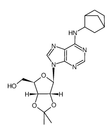 ((3aR,4R,6R,6aR)-6-(6-(bicyclo[2.2.1]heptan-2-ylamino)-9H-purin-9-yl)-2,2-dimethyltetrahydrofuro[3,4-d][1,3]dioxol-4-yl)methanol Structure