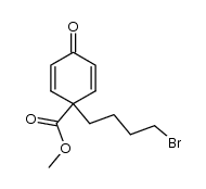 methyl 1-(4-bromobutyl)-4-ketocyclohexa-2,5-diene-1-carboxylate结构式