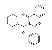 N,N-dibenzoylpiperidine-1-carboxamide结构式