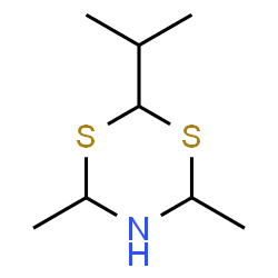 4,6-dimethyl-2-(1-methyl ethyl) dihydro-1,3,5-dithiazine Structure