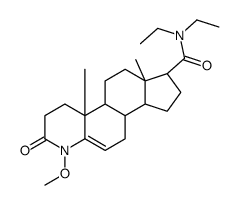 N,N-diethyl-4-methoxy-3-oxo-4-aza-5-androstene-17-carboxamide结构式