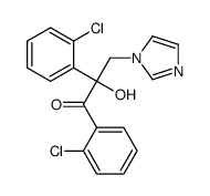 1,2-bis(2-chlorophenyl)-2-hydroxy-3-imidazol-1-ylpropan-1-one结构式