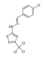 N-[1-(4-Chloro-phenyl)-meth-(E)-ylidene]-N'-(3-trichloromethyl-[1,2,4]thiadiazol-5-yl)-hydrazine结构式