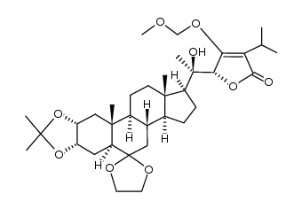 (20R,22R)-6-(ethylenedioxy)-20,22-dihydroxy-2α,3α-(isopropylidenedioxy)-23-(methoxymethoxy)-5α-23-ergosten-28-oic acid γ-lactone Structure