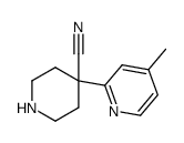 4-(4-methylpyridin-2-yl)piperidine-4-carbonitrile Structure