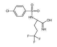 Pentanamide, 2-[[(4-chlorophenyl)sulfonyl]amino]-5,5,5-trifluoro-, (2R)- Structure