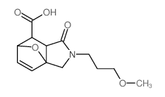 3-(3-METHOXY-PROPYL)-4-OXO-10-OXA-3-AZA-TRICYCLO[5.2.1.0(1,5)]DEC-8-ENE-6-CARBOXYLIC ACID Structure