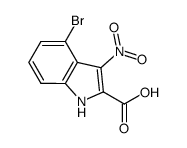 4-Bromo-3-nitro-1H-indole-2-carboxylic acid structure