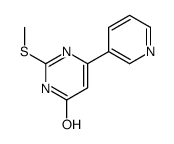 2-methylsulfanyl-6-pyridin-3-yl-1H-pyrimidin-4-one结构式