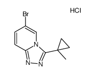 6-bromo-3-(1-methylcyclopropyl)-[1,2,4]triazolo[4,3-a]pyridine hydrochloride结构式