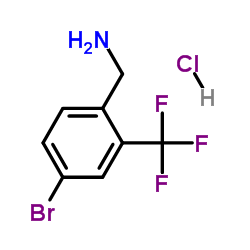 (4-bromo-2-(trifluoromethyl)phenyl)methanamine Structure