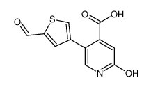 5-(5-formylthiophen-3-yl)-2-oxo-1H-pyridine-4-carboxylic acid Structure