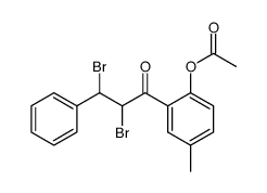 2'-acetoxy-5'-methylchalcone dibromide Structure