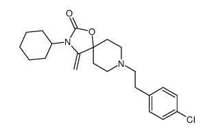 8-[2-(4-chlorophenyl)ethyl]-3-cyclohexyl-4-methylidene-1-oxa-3,8-diazaspiro[4.5]decan-2-one结构式