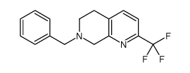 7-benzyl-2-(trifluoromethyl)-6,8-dihydro-5H-1,7-naphthyridine结构式