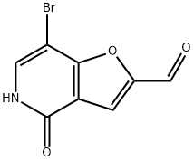 7-Bromo-4-oxo-4,5-dihydro-furo[3,2-c]pyridine-2-carbaldehyde结构式