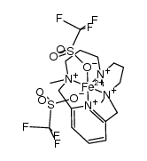 [FeII(3,7,11-trimethyl-3,7,11,17-tetraazabicyclo[11.3.1]heptadeca-1(17),13,15-triene)](triflate)2结构式