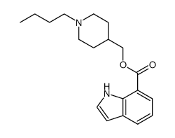 1H-Indole-7-carboxylic acid, (1-butyl-4-piperidinyl)Methyl ester结构式