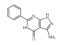 4H-Pyrazolo[3,4-d]pyrimidin-4-one,3-amino-1,5-dihydro-6-phenyl-结构式