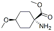 Cyclohexanecarboxylic acid, 1-amino-4-methoxy-, methyl ester, cis- (9CI)结构式