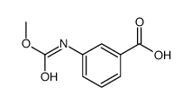 Benzoic acid, 3-[(methoxycarbonyl)amino]- (9CI) Structure