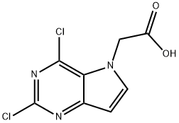 5H-Pyrrolo[3,2-d]pyrimidine-5-acetic acid, 2,4-dichloro-结构式