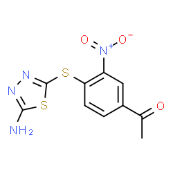 1-{4-[(5-Amino-1,3,4-thiadiazol-2-yl)sulfanyl]-3-nitrophenyl}ethanone structure