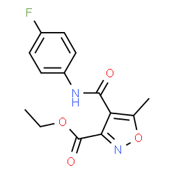 ETHYL 4-[(4-FLUOROANILINO)CARBONYL]-5-METHYL-3-ISOXAZOLECARBOXYLATE结构式