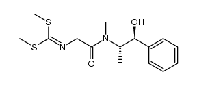 dimethyl (2-(((1S,2S)-1-hydroxy-1-phenylpropan-2-yl)(methyl)amino)-2-oxoethyl)carbonimidodithioate结构式