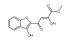 (Z)-methyl 2-hydroxy-4-(3-hydroxybenzofuran-2-yl)-4-oxobut-2-enoate Structure