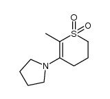 2-methyl-3-pyrrolidin-1-yl-5,6-dihydro-4H-thiopyran 1,1-dioxide结构式