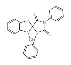 3-methyl-1',3'-diphenylspiro[1,3-benzothiazole-2,5'-imidazolidine]-2',4'-dithione Structure