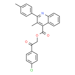 2-(4-chlorophenyl)-2-oxoethyl 3-methyl-2-(4-methylphenyl)-4-quinolinecarboxylate Structure