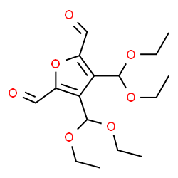 2,5-Furandicarboxaldehyde,3,4-bis(diethoxymethyl)- Structure