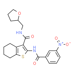 2-(3-nitrobenzamido)-N-((tetrahydrofuran-2-yl)methyl)-4,5,6,7-tetrahydrobenzo[b]thiophene-3-carboxamide Structure