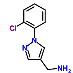 1-[1-(2-Chlorophenyl)-1H-pyrazol-4-yl]methanamine结构式