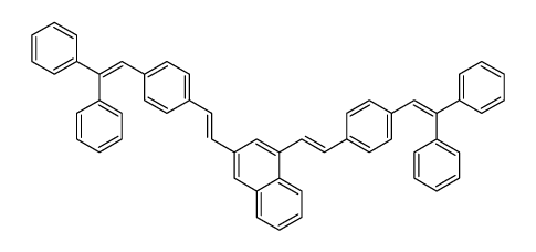 1,3-bis[2-[4-(2,2-diphenylethenyl)phenyl]ethenyl]naphthalene结构式