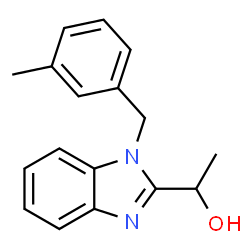 1-(1-(3-methylbenzyl)-1H-benzo[d]imidazol-2-yl)ethan-1-ol Structure