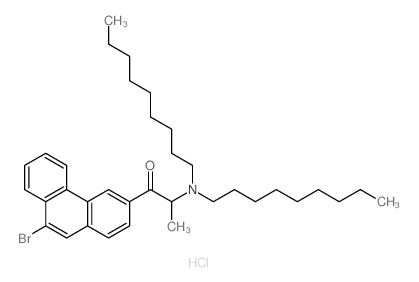 1-Propanone,1-(9-bromo-3-phenanthrenyl)-2-(dinonylamino)-, hydrochloride (1:1)结构式